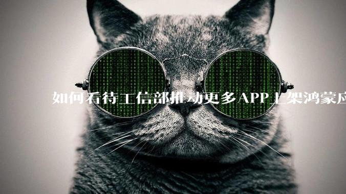如何看待工信部推动更多APP上架鸿蒙应用商店？
